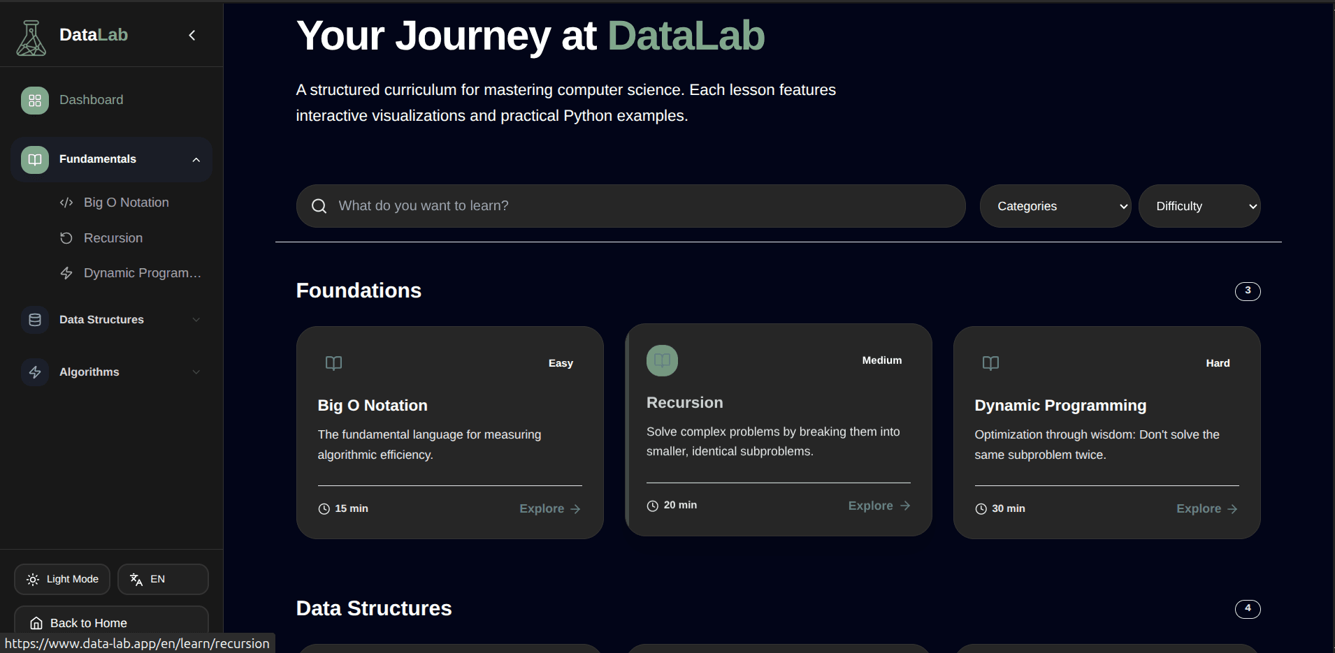 DataLab – Learn Data Structures Visually - 2